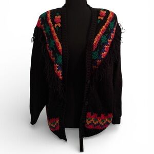 Vintage Colorful Embroidered Women's Sweater